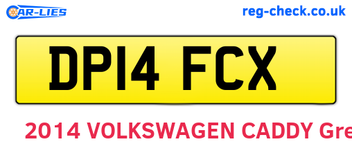 DP14FCX are the vehicle registration plates.