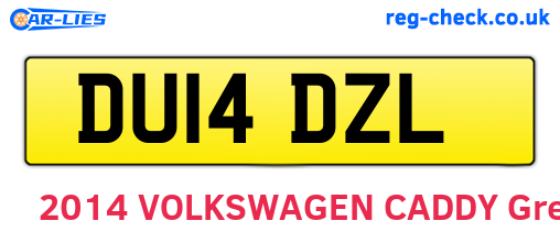 DU14DZL are the vehicle registration plates.