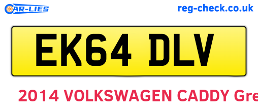 EK64DLV are the vehicle registration plates.