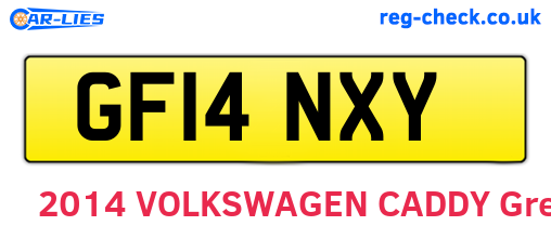 GF14NXY are the vehicle registration plates.