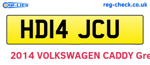 HD14JCU are the vehicle registration plates.