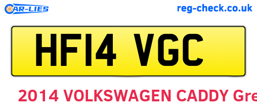 HF14VGC are the vehicle registration plates.