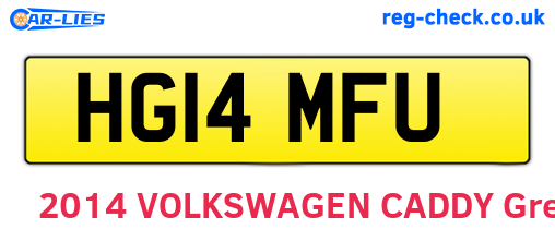 HG14MFU are the vehicle registration plates.