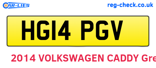 HG14PGV are the vehicle registration plates.