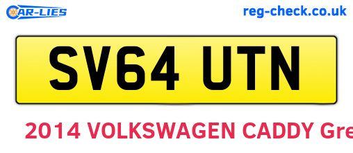 SV64UTN are the vehicle registration plates.