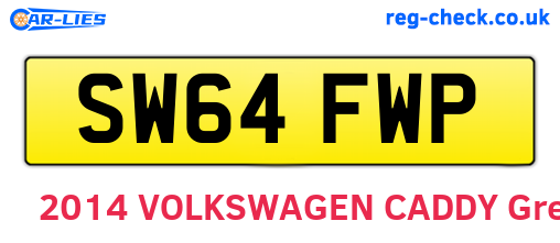 SW64FWP are the vehicle registration plates.