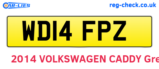 WD14FPZ are the vehicle registration plates.