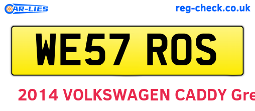 WE57ROS are the vehicle registration plates.