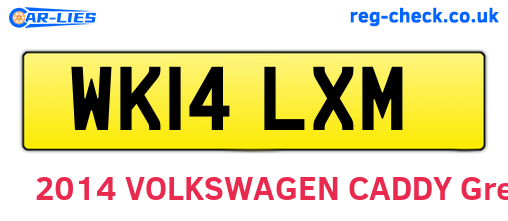 WK14LXM are the vehicle registration plates.