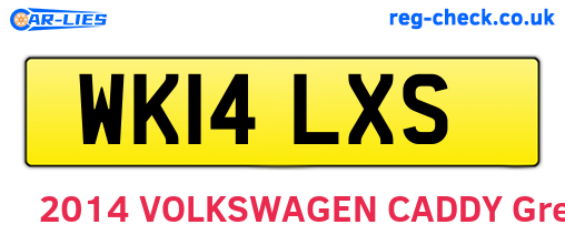 WK14LXS are the vehicle registration plates.