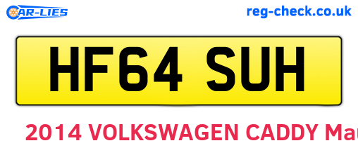 HF64SUH are the vehicle registration plates.