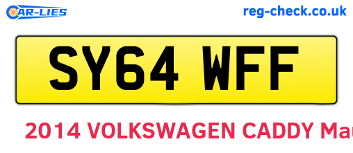 SY64WFF are the vehicle registration plates.