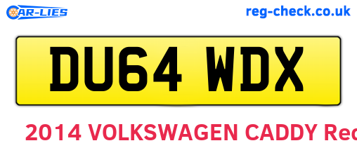 DU64WDX are the vehicle registration plates.
