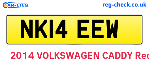 NK14EEW are the vehicle registration plates.