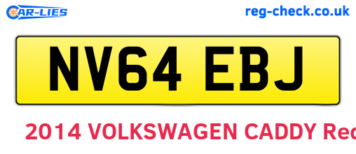 NV64EBJ are the vehicle registration plates.