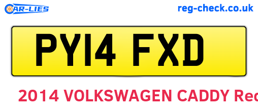 PY14FXD are the vehicle registration plates.