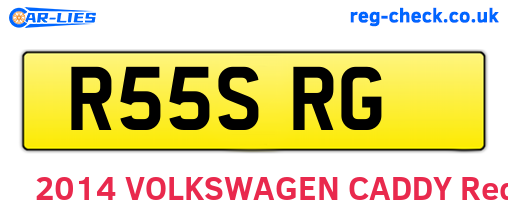 R55SRG are the vehicle registration plates.