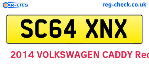 SC64XNX are the vehicle registration plates.