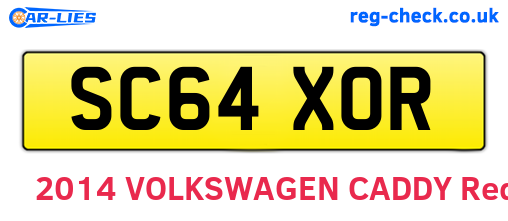 SC64XOR are the vehicle registration plates.