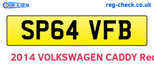 SP64VFB are the vehicle registration plates.