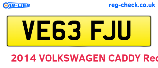 VE63FJU are the vehicle registration plates.