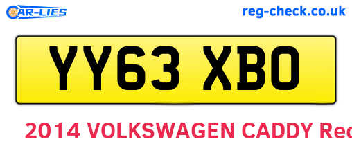 YY63XBO are the vehicle registration plates.