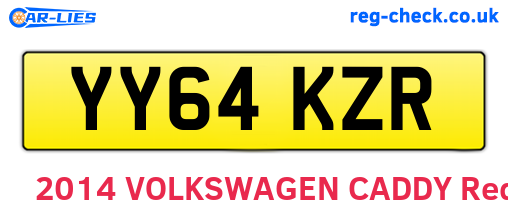 YY64KZR are the vehicle registration plates.