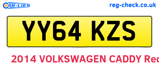 YY64KZS are the vehicle registration plates.