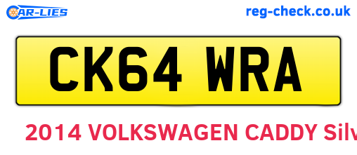 CK64WRA are the vehicle registration plates.