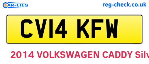 CV14KFW are the vehicle registration plates.