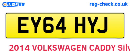 EY64HYJ are the vehicle registration plates.