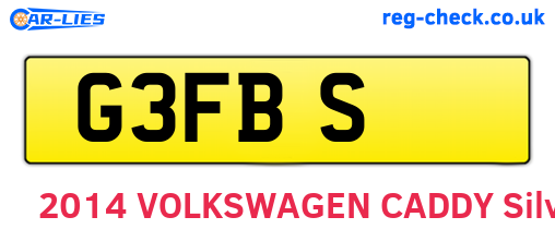 G3FBS are the vehicle registration plates.
