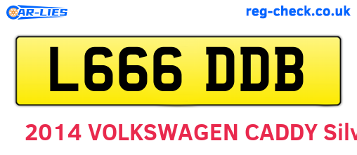 L666DDB are the vehicle registration plates.