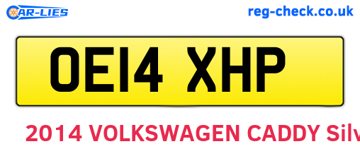 OE14XHP are the vehicle registration plates.