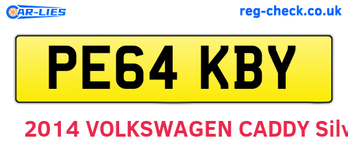 PE64KBY are the vehicle registration plates.