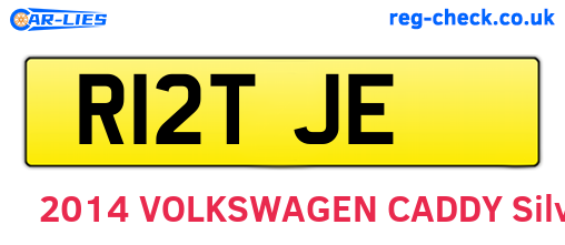 R12TJE are the vehicle registration plates.