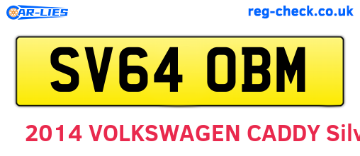 SV64OBM are the vehicle registration plates.