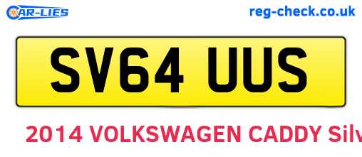 SV64UUS are the vehicle registration plates.