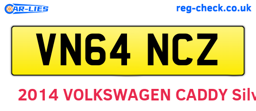 VN64NCZ are the vehicle registration plates.