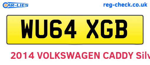WU64XGB are the vehicle registration plates.