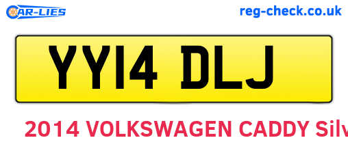 YY14DLJ are the vehicle registration plates.