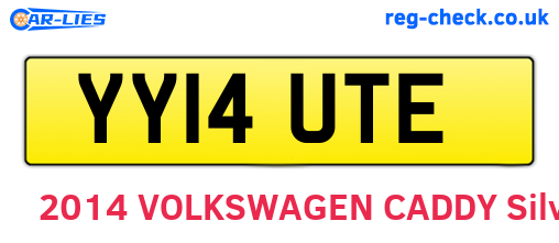 YY14UTE are the vehicle registration plates.