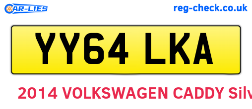 YY64LKA are the vehicle registration plates.