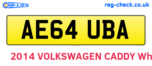 AE64UBA are the vehicle registration plates.
