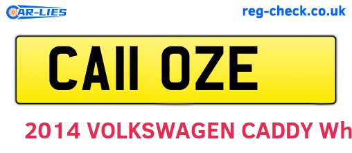 CA11OZE are the vehicle registration plates.
