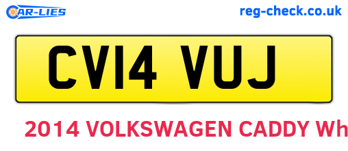CV14VUJ are the vehicle registration plates.