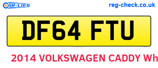 DF64FTU are the vehicle registration plates.