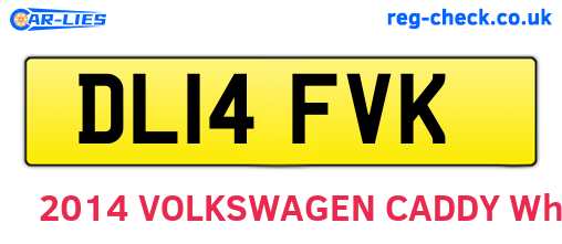 DL14FVK are the vehicle registration plates.