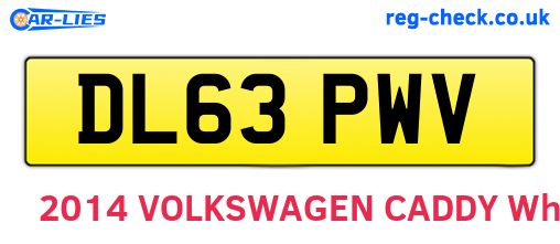 DL63PWV are the vehicle registration plates.