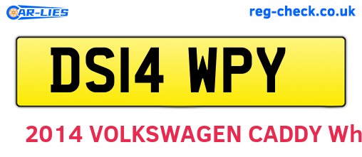DS14WPY are the vehicle registration plates.